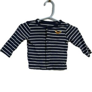 Carter's Navy and White‎ Striped Button Down Shirt